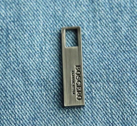 Brushed Metal Zipper Puller For Boot