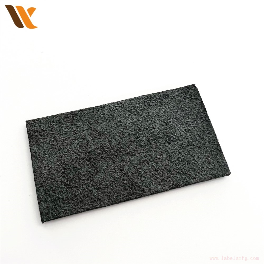 Custom Engrave Logo Black Leather Patch Custom Engrave Logo Black Leather Patch
