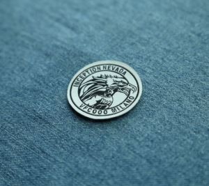 Patch tonda tessuta Eagle piccola