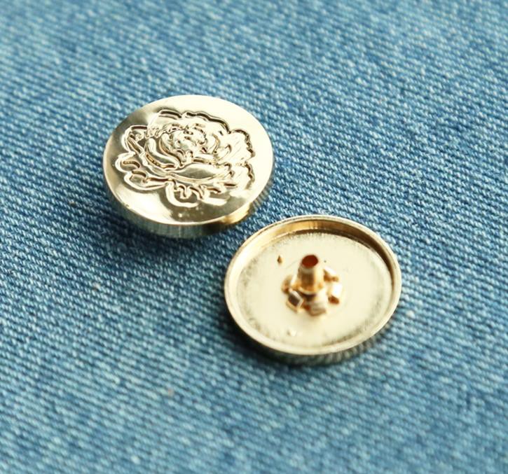 Factory Direct Sale Gold Metal Snap Spring Button